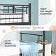 preview thumbnail 3 of 5, Metal Twin Over Twin Bunk Bed Metal Bed Fame with Ladder Guardrails
