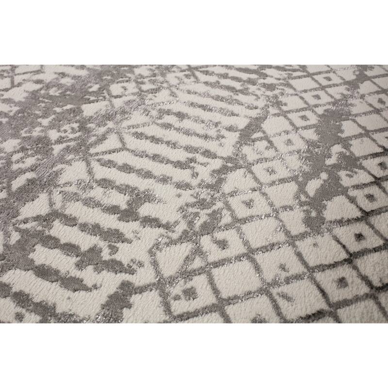 Maz Collection Abstract Geometric Area Rug
