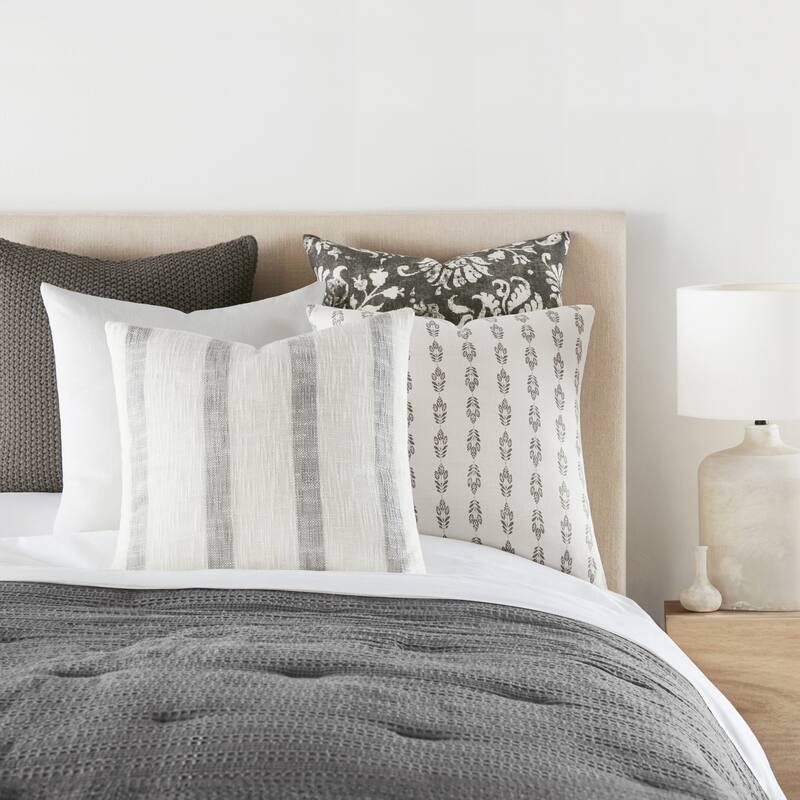 Yarn-Dyed Cotton Decor Throw Pillow in Awning Stripe