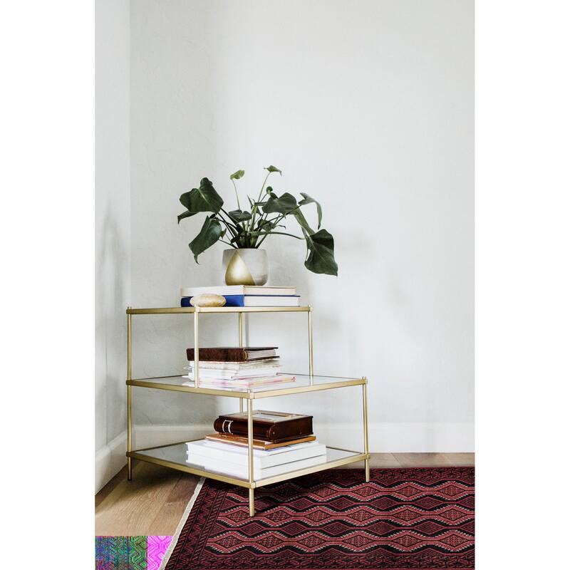 ECARPETGALLERY Hand-knotted Teimani Black, Red Wool Rug - 3'5 x 6'2