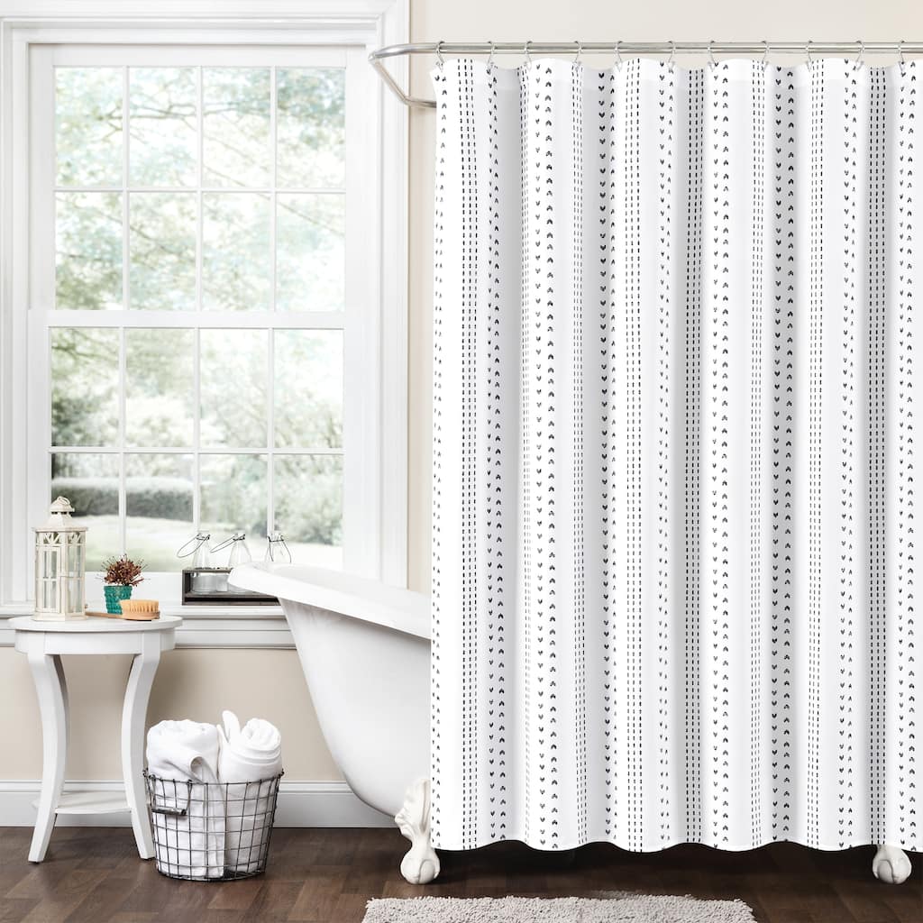 Lush Decor Hygge Stripe Shower Curtain