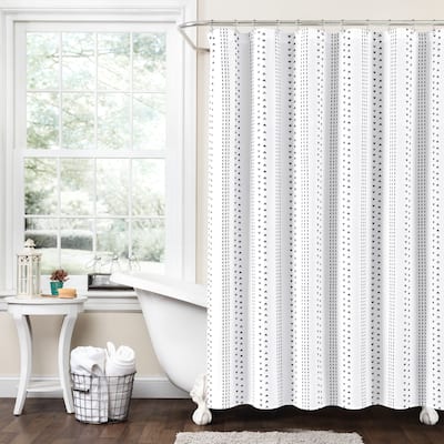 Lush Decor Hygge Stripe Shower Curtain