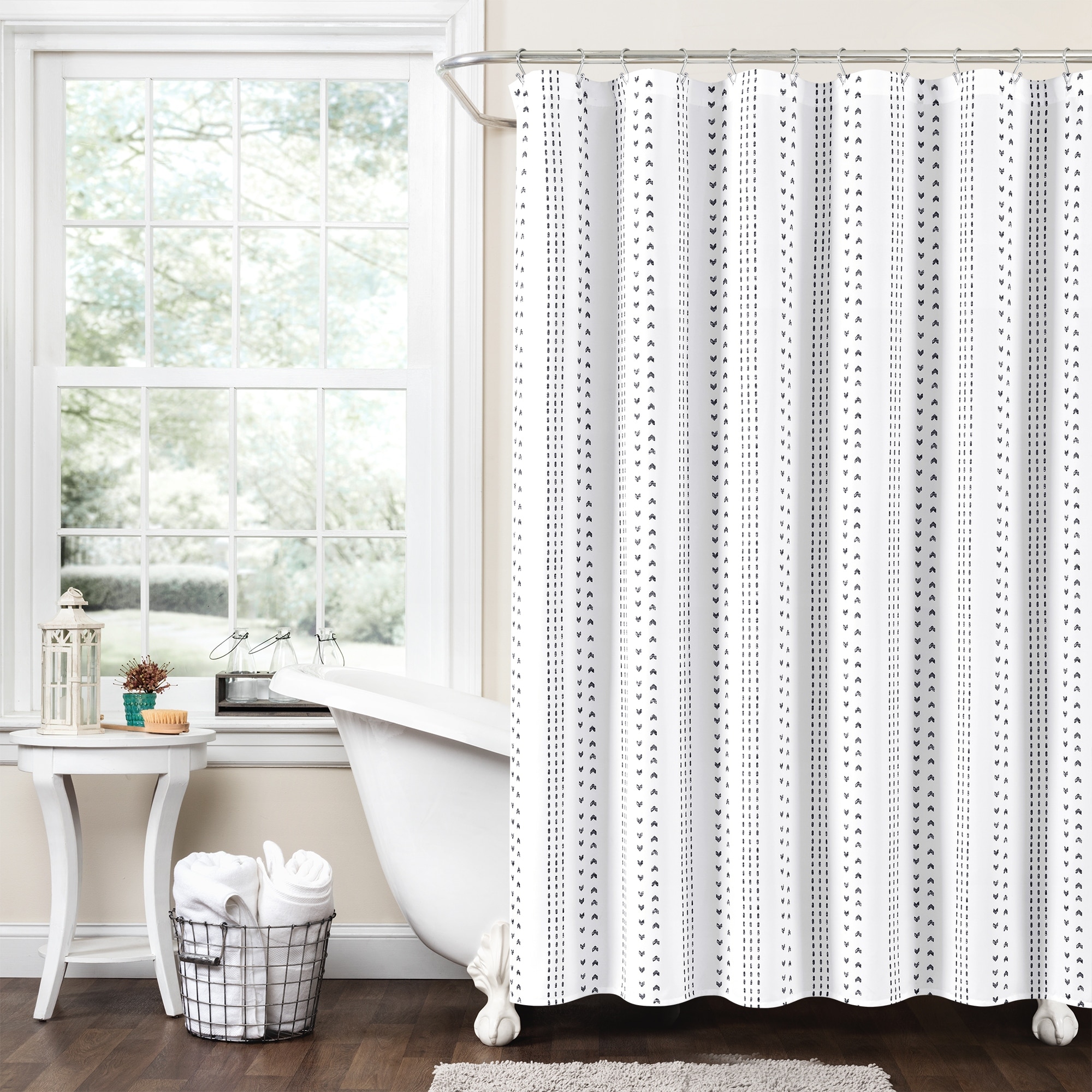 Lush Decor Hygge Stripe Shower Curtain