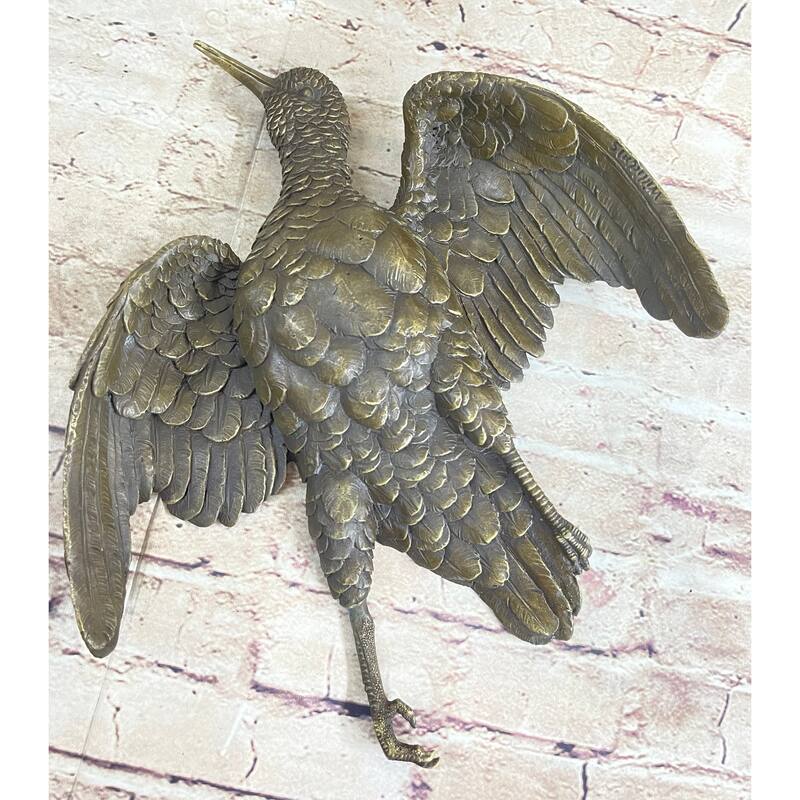 Vintage Cast Bronze Wall Hanging Bronze Bird Flying Eagle Sculpture Figure