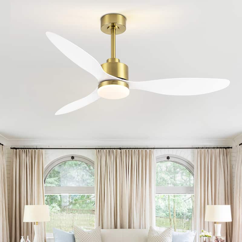 52-inch Ceiling Fans with LED Light Remote and Downrod(3-Blade)