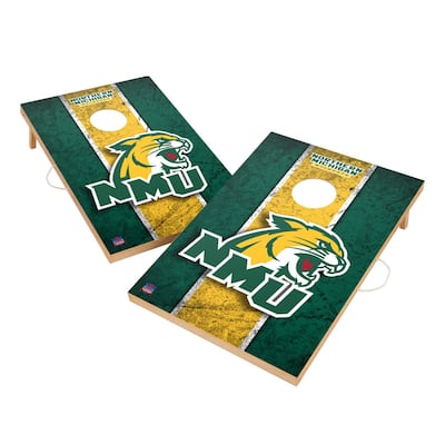 Vintage Northern Michigan Wildcats Regulation 2x4 Cornhole Set