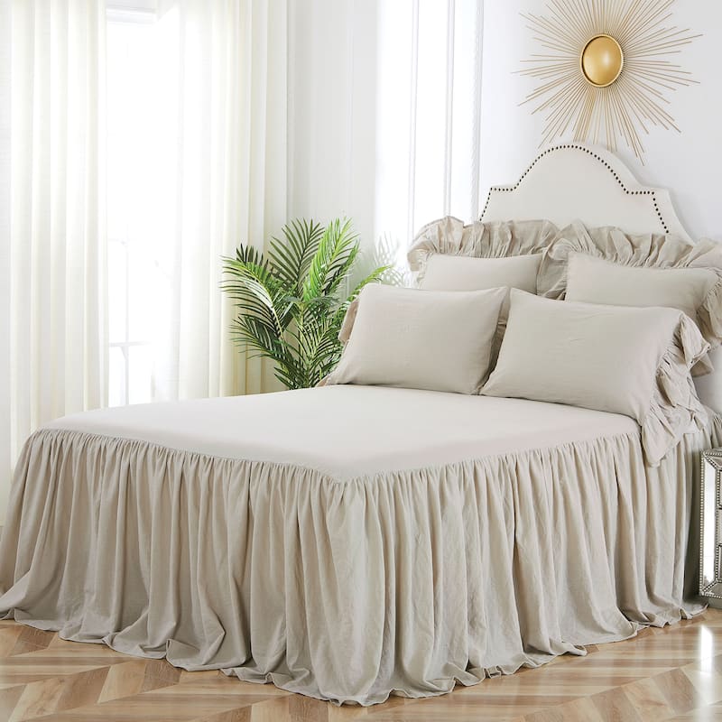 Ruffled Euro Sham Natural