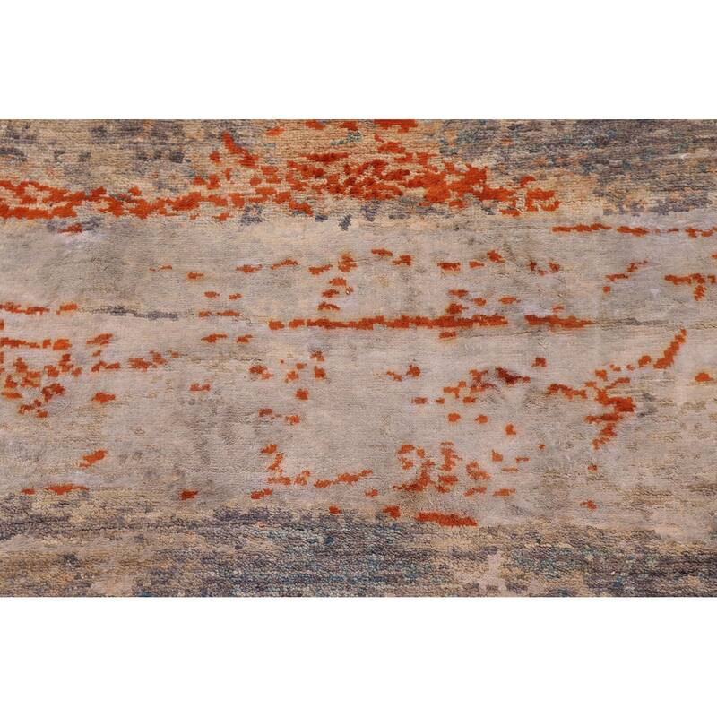 Modern Ziegler Alexis Blue Rust Wool&Silk Rug - 10'1'' x 14'3''