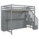 preview thumbnail 7 of 18, Solid Wood Bunk Murphy Bed Full over Full Size with Hydraulic Lift