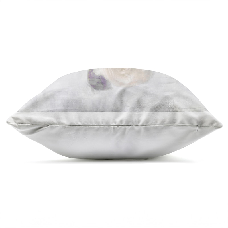 Stupell White Blooms on Grey Printed Outdoor Throw Pillow Design by Emily Ford