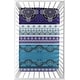 preview thumbnail 1 of 4, Purple Boho Chic Baby Girl Fitted Mini Crib Sheet For Portable Crib Pack Play - Teal Turquoise Blue Plum Black Bohemian Mandala