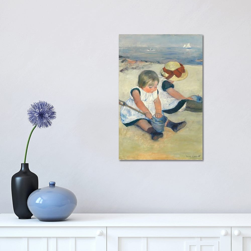 iCanvas "Children Playing On The Beach, 1884" by Mary Stevenson Cassatt Canvas Print