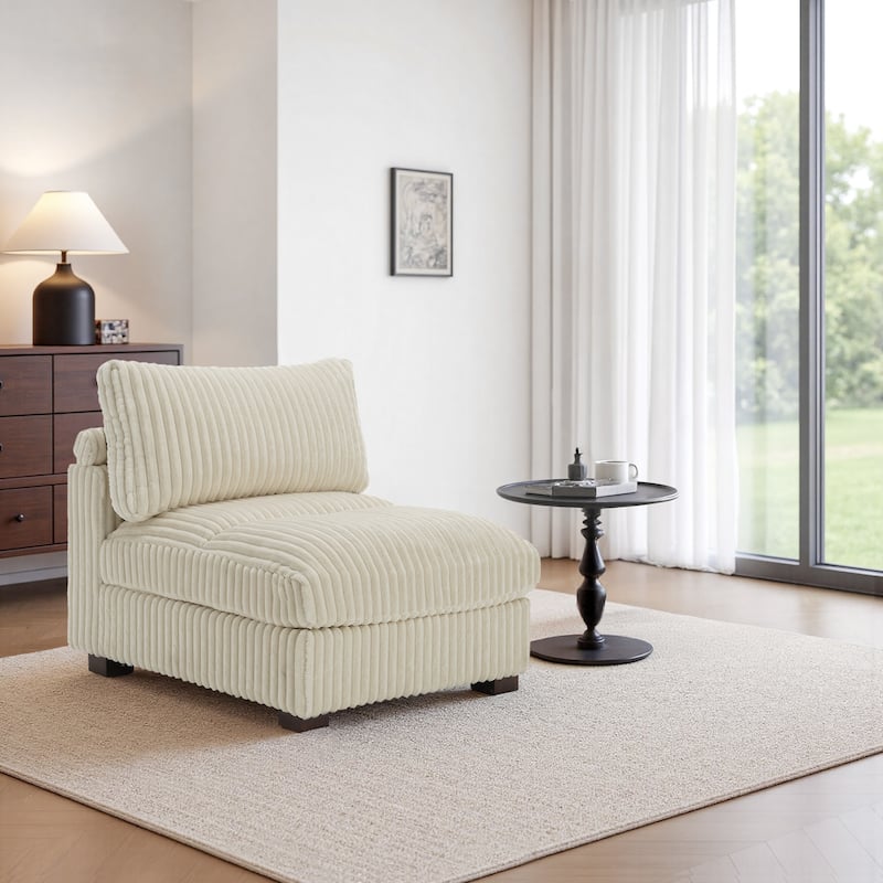 Cotton Flannel corner Sofa Armless Modular Sectional Sofa Seamless Combination