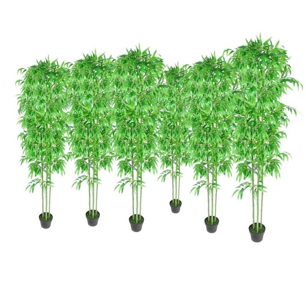 vidaXL Bamboo Artificial Plants Home Decor Set of 6