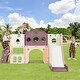 preview thumbnail 4 of 37, 7-in-1 Toddler Slide Set - Spaceship Playset with Slide, Arch Tunnel, Basketball Hoop, and Toy Storage