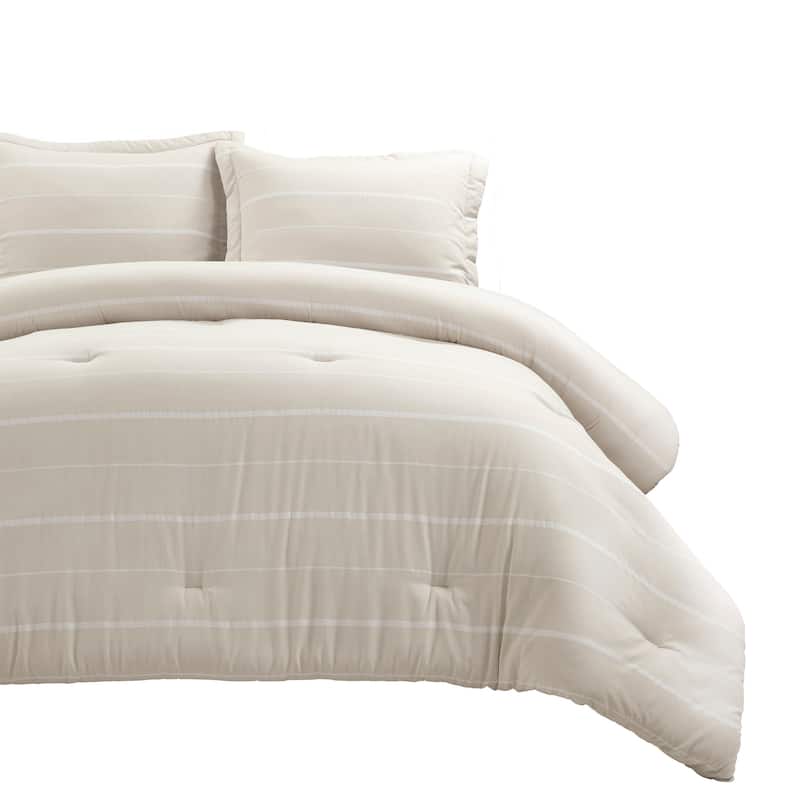 Lush Decor Classic Farmhouse Stripe Comforter 3-Piece Set