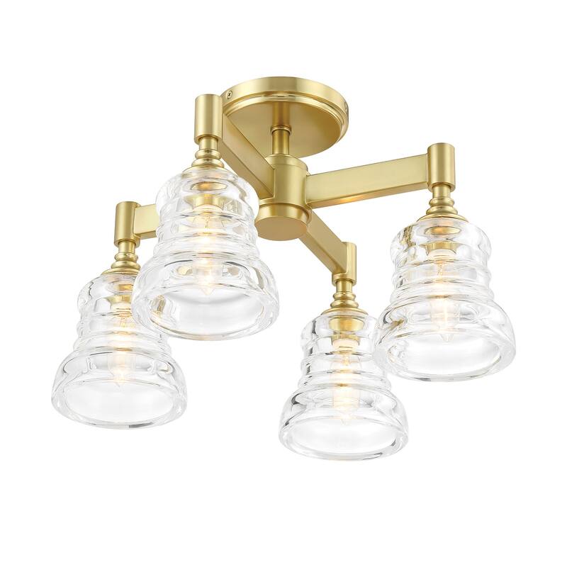 Crystorama Lighting Group GRG-1045 Gregory 4 Light 17" Wide Semi-Flush
