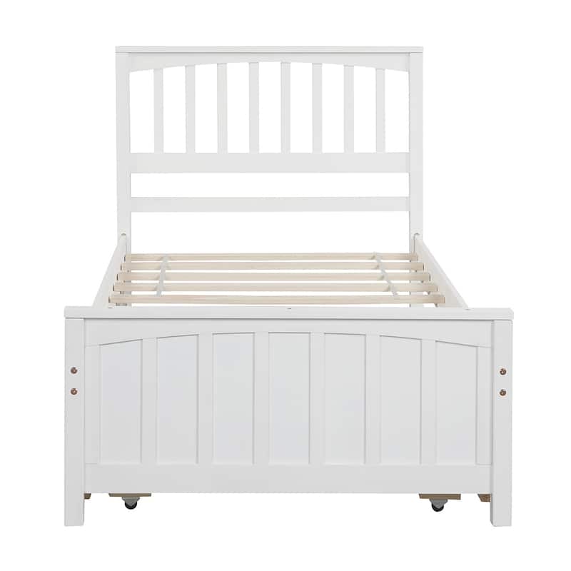 Merax Twin-size Platform Bed with a Trundle