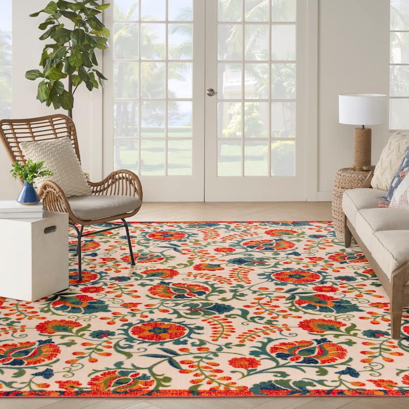 Nourison Aloha Indoor/Outdoor Floral Area Rug