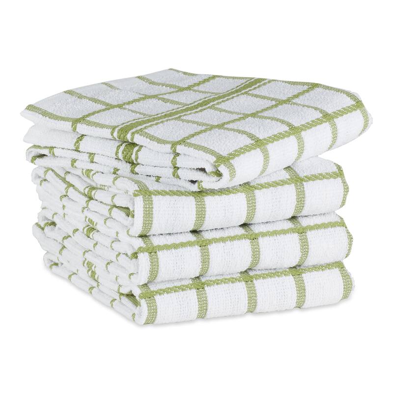 DII Artichoke Windowpane Terry Dishtowel (Set of 4)