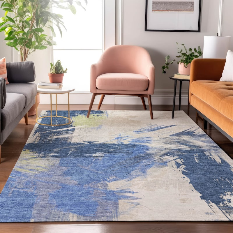 Premium Washable Super Soft Modern Brushstrokes Mayfield Rug