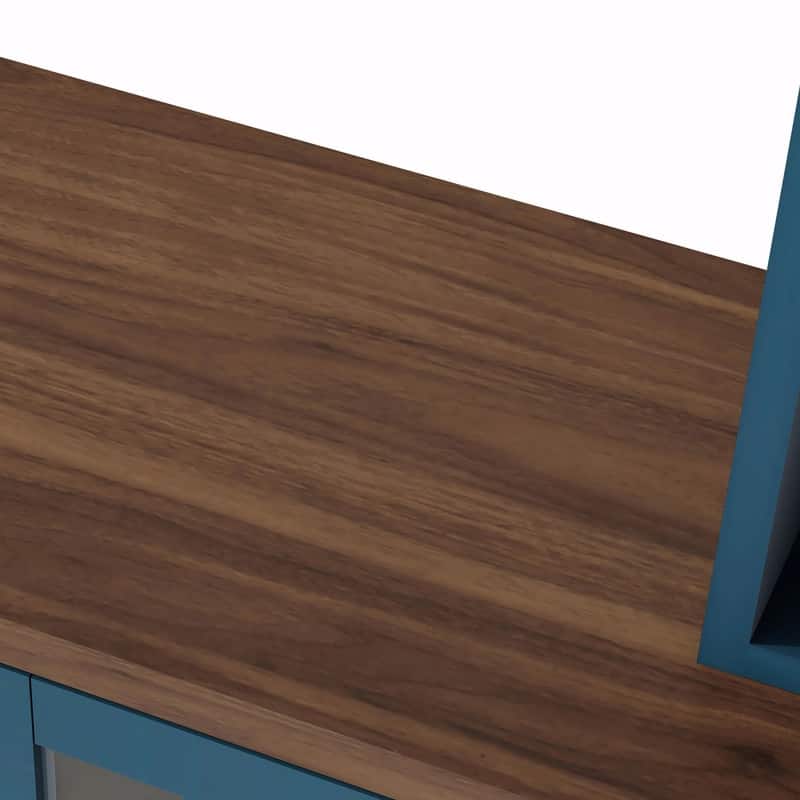 95.5" Wide Wall Unit Entertainment Center with Electric Fireplace and Bookshelves for TVs up to 80"