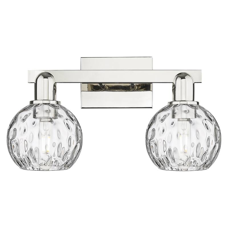 Innovations Lighting Endless Possibilities Arcadia - Athens Water Glass - 2 Light 17" Bath Vanity Light - Polished Nickel