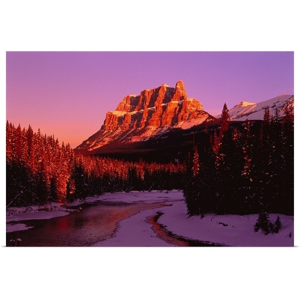 "Castle Mountain in Winter Banff National Park Alberta, Canada" Poster Print