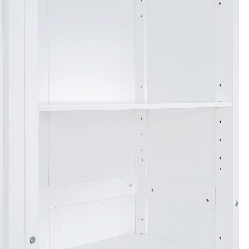 Queen Size Murphy Wall Bed with Adjustable Shelves, Space-Saving Foldable Design, Dual Piston Metal Mechanism