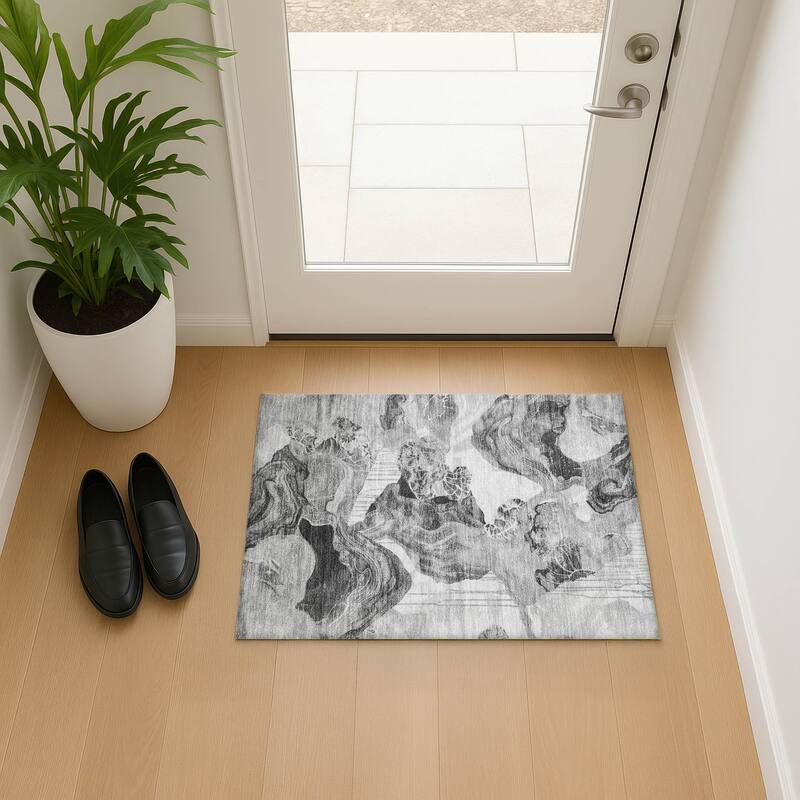Premium Washable Super Soft Modern Glaze Mayfield Rug - Gray - 1'8" x 2'6"