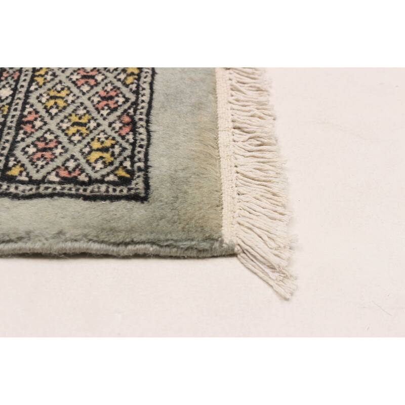 Finest Peshawar Bokhara Green Rug 5'9" x 8'2" - 5'9 x 8'2