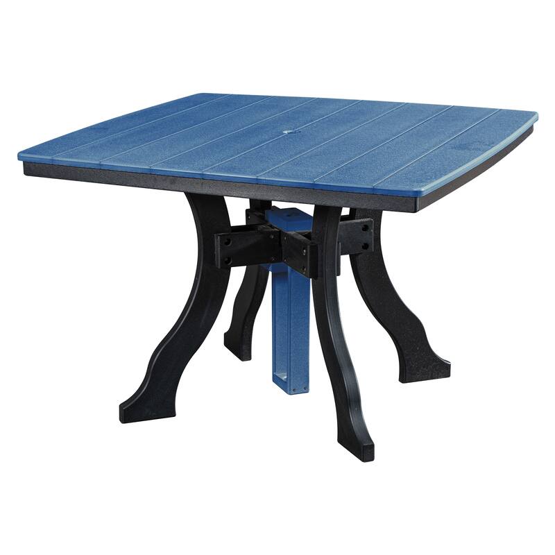 American Furniture Classics Dining Height Square Table , Made in the USA - Blue on Black