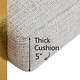 preview thumbnail 8 of 9, 25" Seat Height Upholstered Chenille Gold Metal Counter Stool