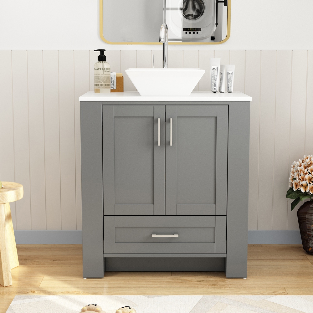 Grey bathroom sales vanities