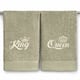 Kaufman 2 Piece Set Monogrammed Hand Towel. Monogram Options. Size 17"x 28" - QUEEN/KING-BROWN