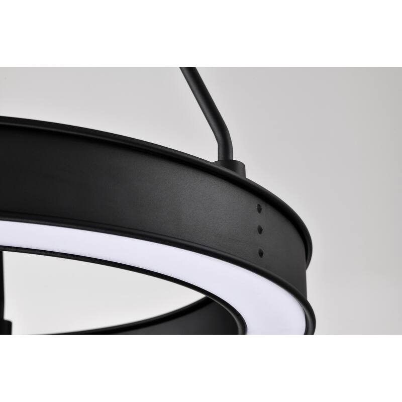 Longford 20 Inch LED Pendant Textured Black Acrylic Lens - Textured Black