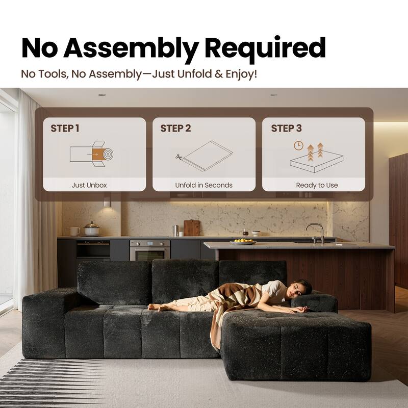 XIZZI Modular Sectional Sofa with L-Shape Chaise