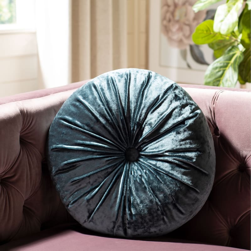 SAFAVIEH Liberata 15-inch Pillow - Smoke Blue - 15Wx15L
