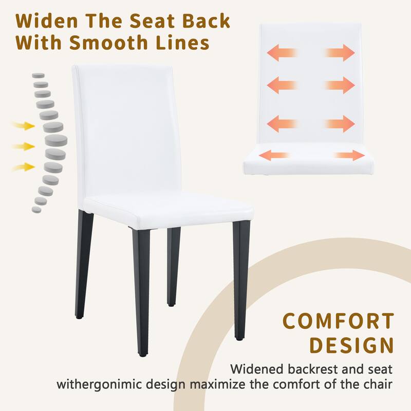 9 Piece Rectangular Glass Dining Table Set, Tempered Glass Dinner Table Set for 8, Kitchen Table Set with 8 Upholstered Chairs