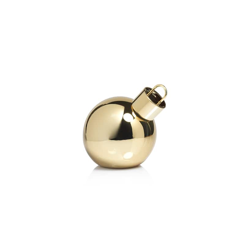 LED Oversized 7.75" Gold Glass Ball Ornament - 7.75