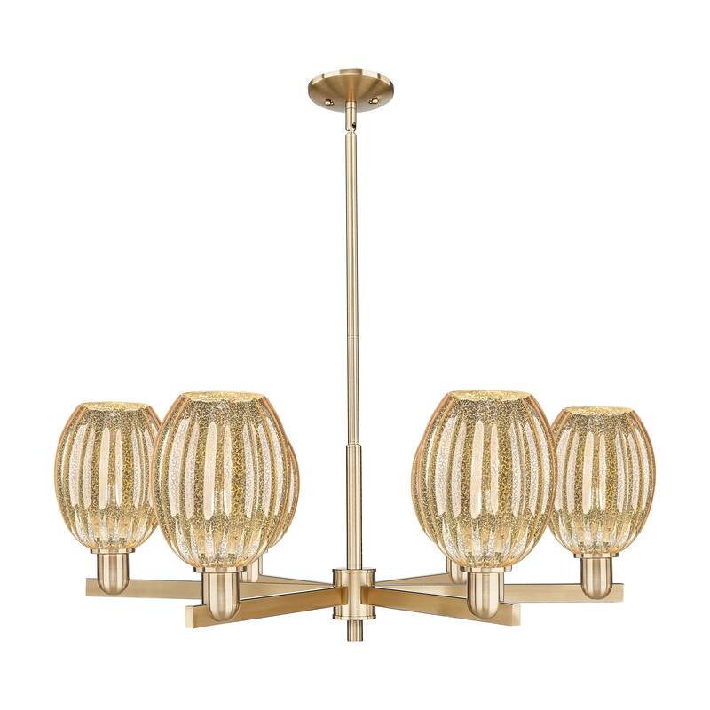 Innovations Lighting Downtown Urban - Preston - 6 Light 24" Bell Shade Stem Hung Chandelier