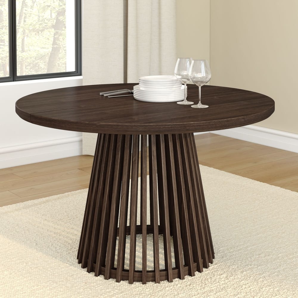 Solid Wood Round 47" Pedestal Dining Table