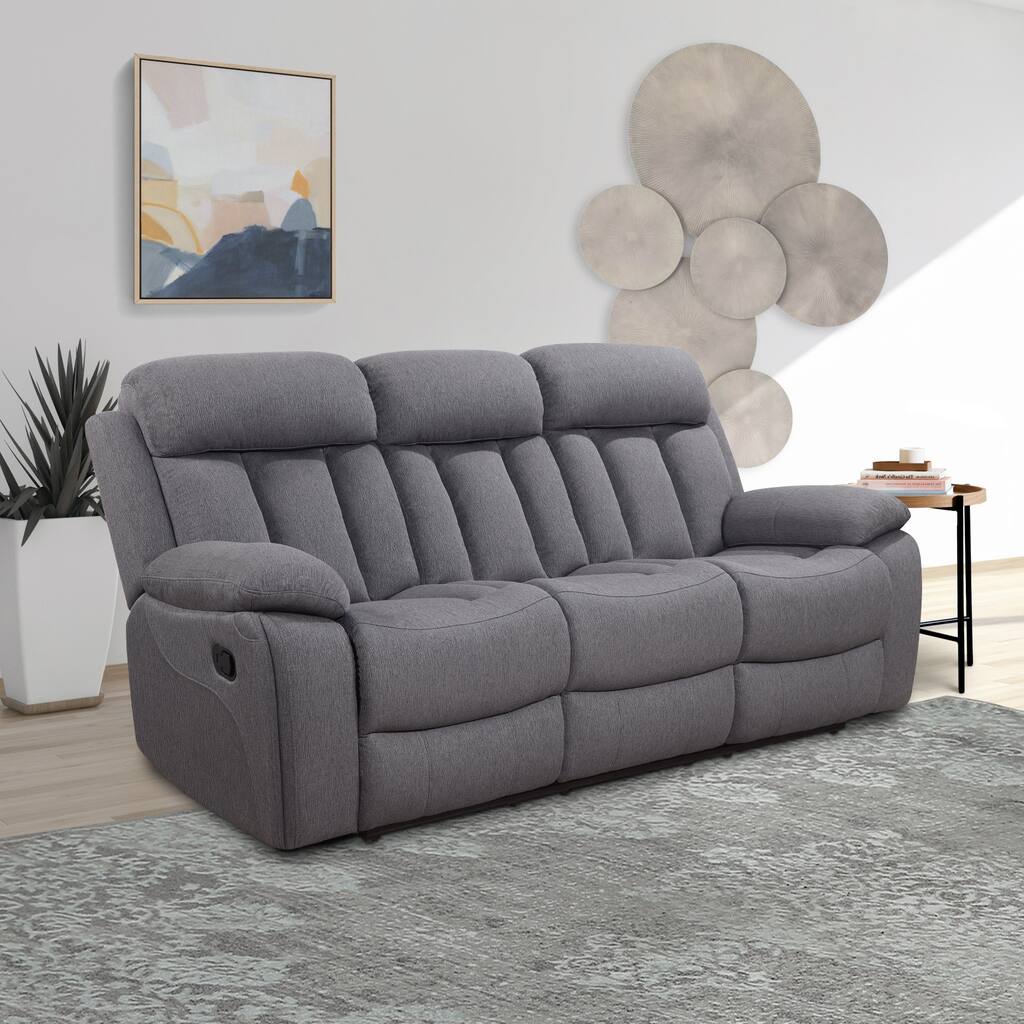 Abbyson Living Fletcher Reclining Sofa, Gray