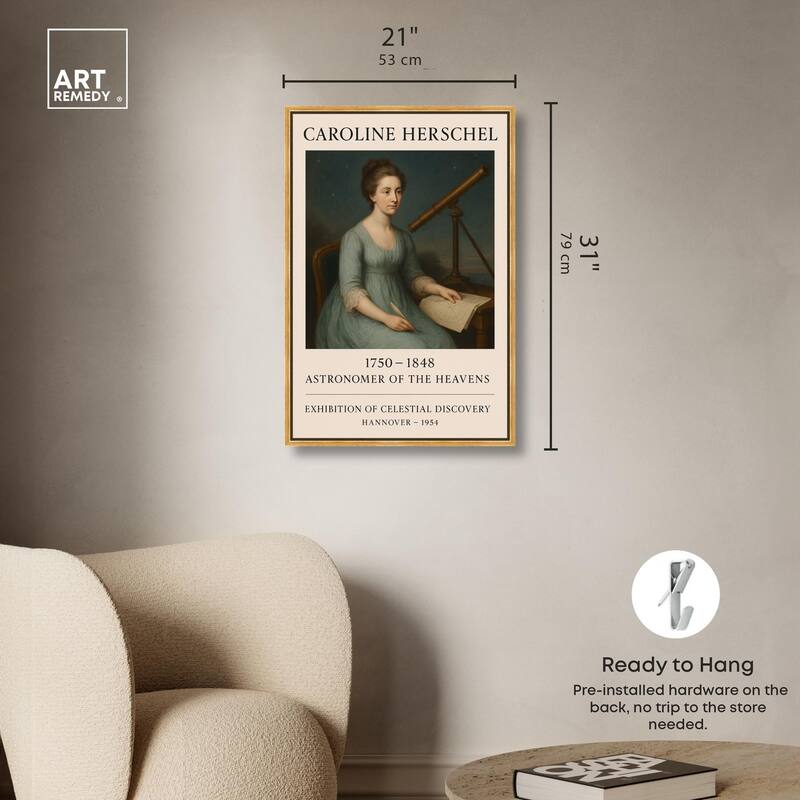 Early Female Astronomer Canvas by Art Remedy