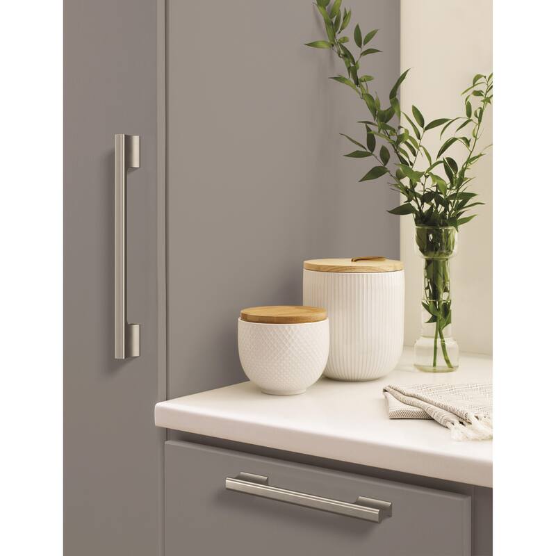 Status 6-5/16 in (160 mm) Center-to-Center Satin Nickel Cabinet Pull - 6.3125