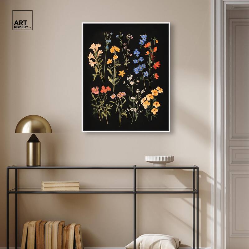 Darkling Daisies II Canvas by Art Remedy