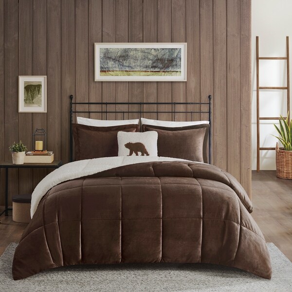 Woolrich Alton Plush to Sherpa Down Alternative Comforter Set On Sale Bed Bath Beyond 17018197