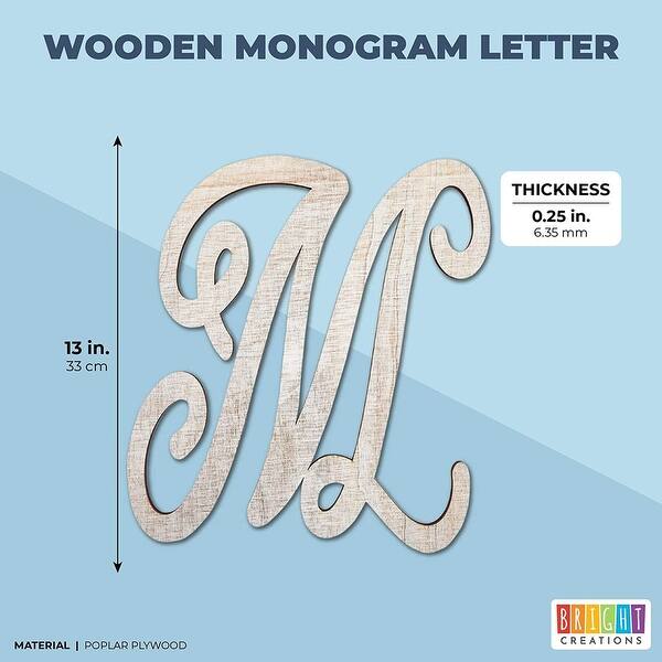 Rustic Wood Monogram Letter M (13 in.) - Bed Bath & Beyond - 33030666