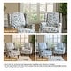 preview thumbnail 44 of 85, 2 Set Transitional Patterned Wingback Accent Chairs with NailHead