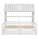 preview thumbnail 17 of 23, Wood Twin Size House Platform Beds with Two Storage Drawers, Roof Wooden Support Bed Frame, No Box Spring Needed for Boys